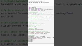 Mean Shift Clustering Example in Python