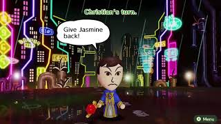 Miitopia - Attempting to spare Hamburger Surprise with Jasmine inside