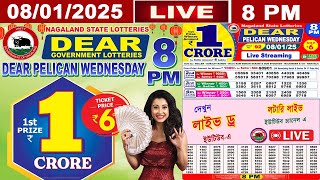 [LIVE] Lottery 8:00 PM Dear Nagaland state lottery live draw result 08.01.2025 | Lottery live