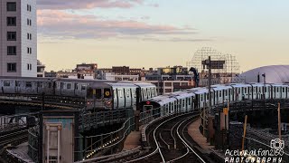 NYC Subway (N), (W), (7) Train Action @ Queensboro Plaza 3/3/24