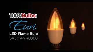 LED Flame Bulb (White Finish) From Euri Lighting