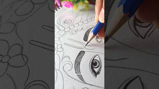Krishna ji Outline drawing 😍🙏||Krishna ji Drawing 🥰💖||#shorts