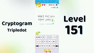 Cryptogram Tripledo Level 151 Solutions 🧩 | Logic Puzzle Game | Mini Boss