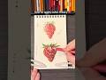 How to elevate art with color theory strawberry 🍓 | beginner art tips #strawberry #art #colortheory