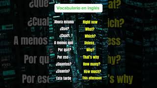 Vocabulario en inglés para aprender||#aprenderingles #ingles #cursodeingles #english #aprender