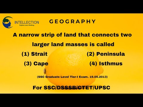 What do you call a narrow strip of sea between two pieces of land?