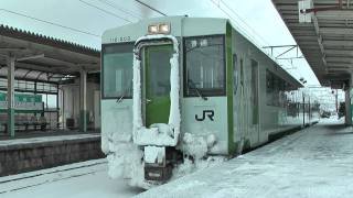 キハ110系2両　越後石山駅発車　2012.1.28