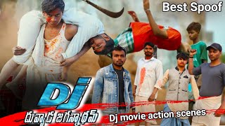 Dj Movie Action Scene | Best Spoof | Allu Arjun | dj movie Climax fight scene team coco 3