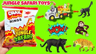 🤩 Crax Rings Jungle Safari Toys Inside With Free Gift Inside 🤩🔥 | Snacks Unboxing ❤️