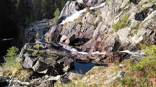 HEPOKÖNGAS STREAMS OF THE WATERFALL. PUOLANKA, FINLAND. Nature Sound, Mind relaxation, meditation.