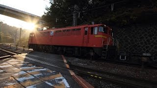 (難所ｾﾉﾊﾁ) EF210-117+EF67 3上り通過\u0026単機回送 / 瀬野駅 - 八本松駅