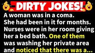 🤣DIRTY JOKES! - A woman in a coma showed movement when the nurses washed her private areas