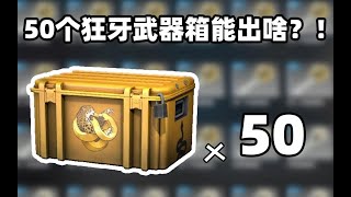 【CSGO开箱】50发狂牙武器箱能出啥？崭新暗金印花集a1！？