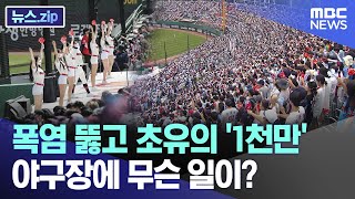 폭염 뚫고 초유의 '1천만'   야구장에 무슨 일이? [뉴스.zip/MBC뉴스]