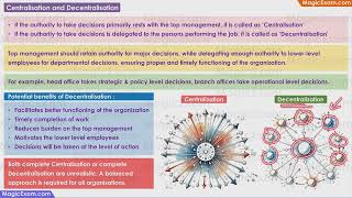 Centralisation and Decentralisation CBSE Class 12 Business Studies