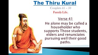 The Thiru Kural (English) - Family Life - Couplets 41 to 50