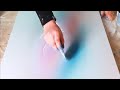 Abstract Acrylic Painting Easy - Pastel Soft Flower - How to paint beginner