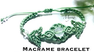 FLOWER AND LEAVES - MACRAME BRACELET TUTORIAL - MYOW120