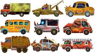 Scary Street Vehicles | Cars and Trucks | Halloween Cars Cartoon