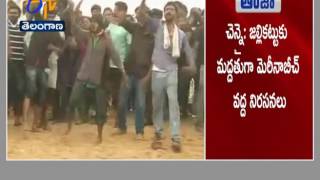 Chennai police evicting pro-jallikattu protesters on Marina Beach..