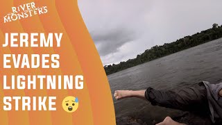The Crew Is Literally Hit By Lightning ⚡️ | River Monsters #shorts