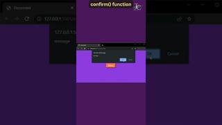 JavaScript Output techniques part 2 | confirm() function | JavaScript Tutorial in 1 minutes #5
