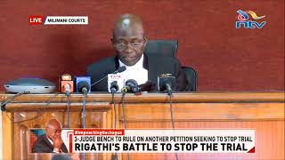 Court declines to stop DP Gachagua's impeachment trial