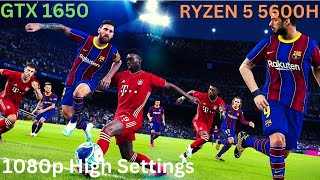 LENOVO IDEAPAD GAMING 3 | eFootball 21 BENCHMARKS | GAMEPLAY | RYZEN 5 5600 H | GTX 1650 | 8GB RAM