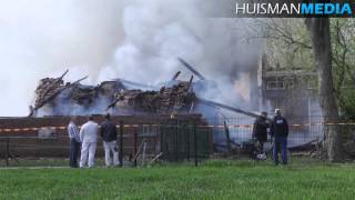 Boerderijbrand Oostwoldjerweg Siddeburen - 31 maart 2014