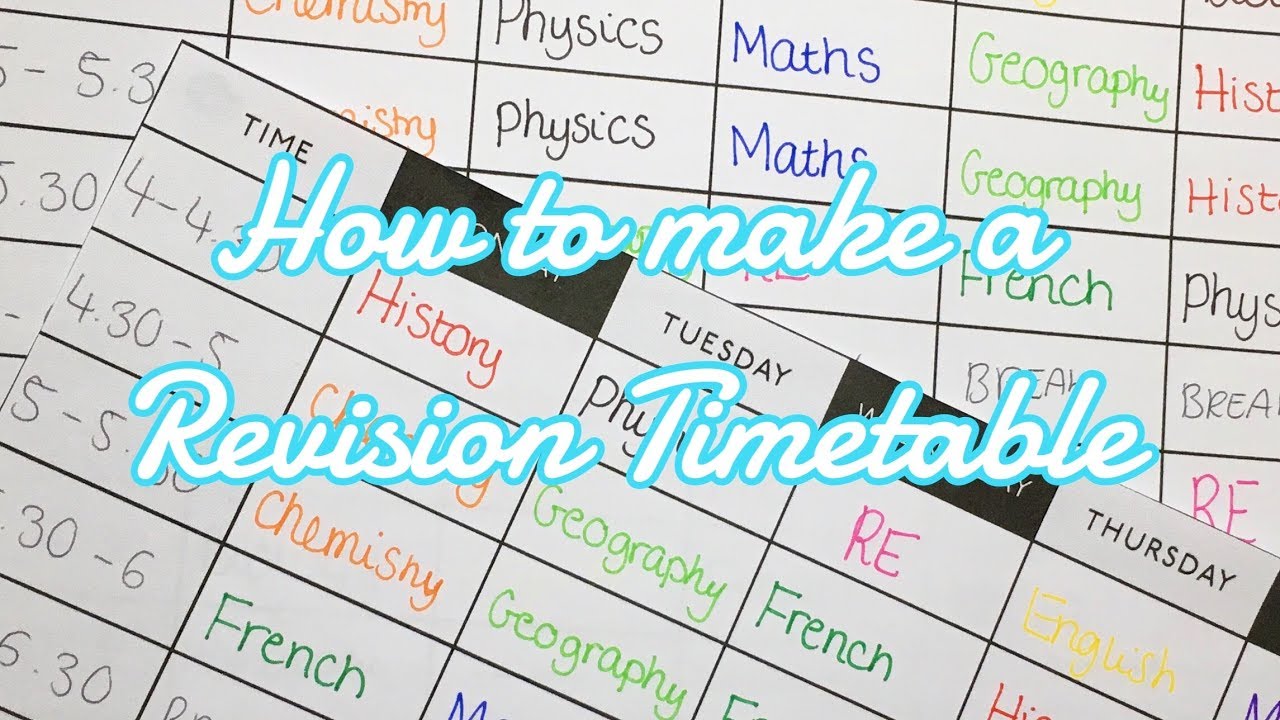 How To Make A Revision Timetable Floral Sophia Youtube