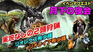 【MHXX/NS】回避道・ギルド太刀で金銀火竜二頭狩猟【月下の夜会】