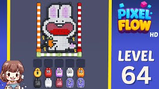 Pixel Flow Level 64 Solution Walkthrough