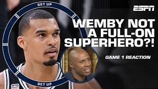 GAME 1 REACTION 🔥 Windy credits KAT with his DEFENSIVE PERFORMANCE vs. Wemby | Get Up
