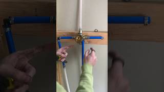 I-TILE CRIMPING RING SPACING WITH PEX PLUMBING #construction #remodel #diy #bathroom #plumbing #tile