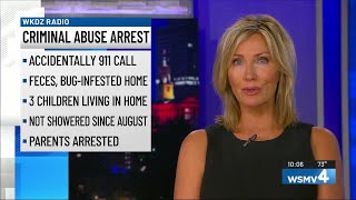 Accidental call to police leads to arrest of KY couple after young children found living in feces...