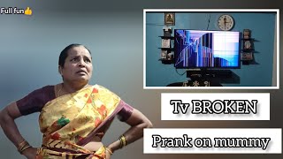 TV Screen Broken prank on mummy ||telugu pranks|| khammam boys|| kalyan003||