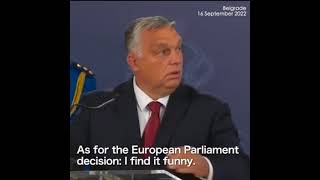 Orbán Viktor viccnek nevezte az Európai Parlament Magyarországról szóló jelentését