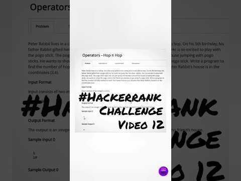 Hop N Hop Hackerrank ChallengeVideo 12 @PurpleCode404 @HackerrankOfficial #shorts #python