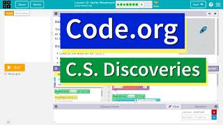 Code.org Lesson 13.6B Sprite Movement | Answer Tutorial | Watching the Counter Pattern Practice B