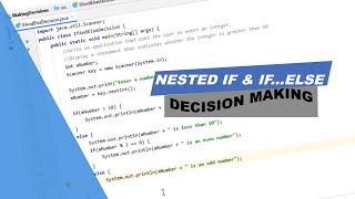 Java Tutorial 8 - Making Decisions(nested if...else)