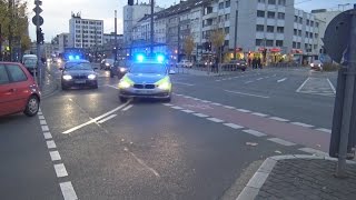 3x FuStKW Polizei PI 1 PW Innenstadt mit Dauerhorn