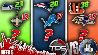 2022 NFL Week 5 PICKS, PREDICTIONS & PRIZES! TPS vs THE WORLD!!!