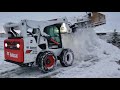 bobcat a770 snow removal with hla 8 13 34 inch truck tires led lights.