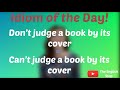 [English Idioms] Don't Judge a Book by Its Cover | Meaning and Pronunciation