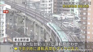 東北新幹線　運転再開　ダイヤの乱れ続く