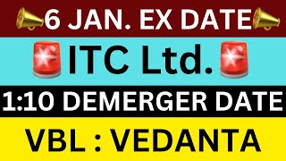 1:10 DEMERGER EX-SPLIT DATE🎉ITC SHARE NEWS🔴VEDANTA SHARE NEWS🔴VBL SHARE NEWS🔴SHARE LATEST NEWS TODAY