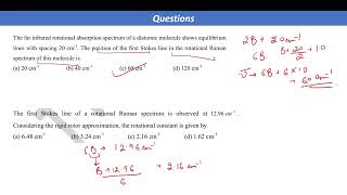 Problem solving session-8 Fundamentals of spectrosopy