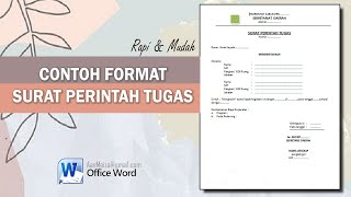 Contoh Format Surat Perintah Tugas