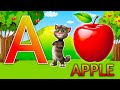 Learn Alphabet A to Z | ABC Cartoon Background Learning A for APPLE Phonetics