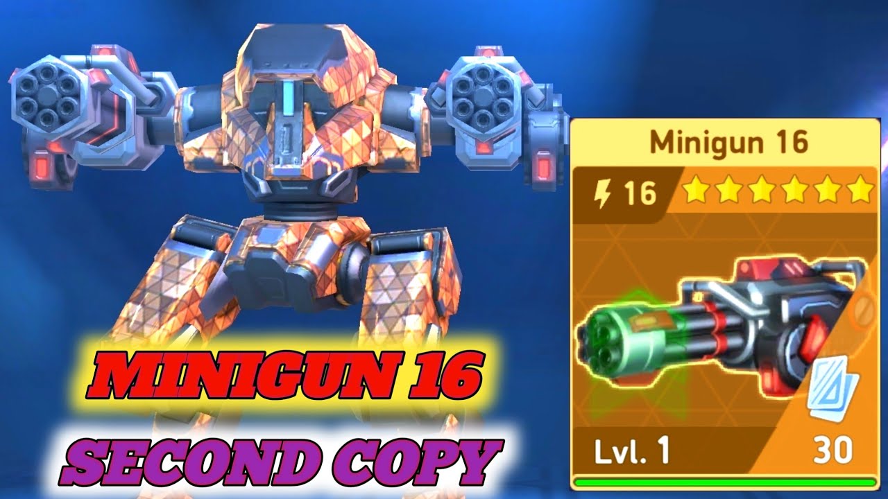 Minigun 16 Upgrade Second Copy Unlock рџ Mech Arena Youtube